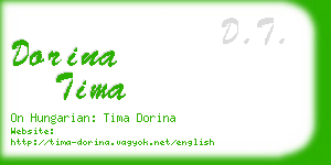 dorina tima business card